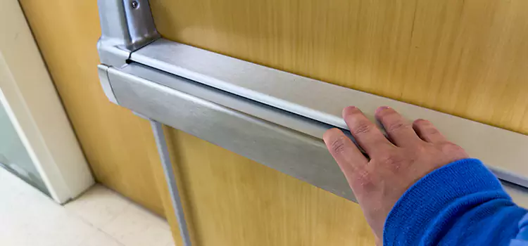 Installing a Push Bar on a Door Yucca Valley